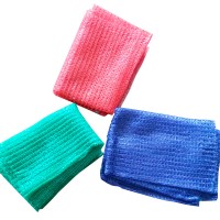 Stocked High quality plastic knitted mesh bag/ raschel mesh bag